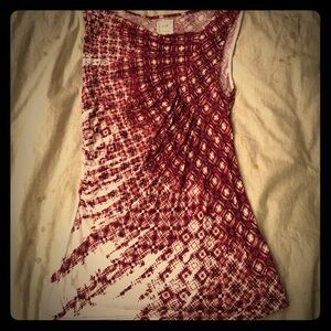 Stylish Red and White Women's Top